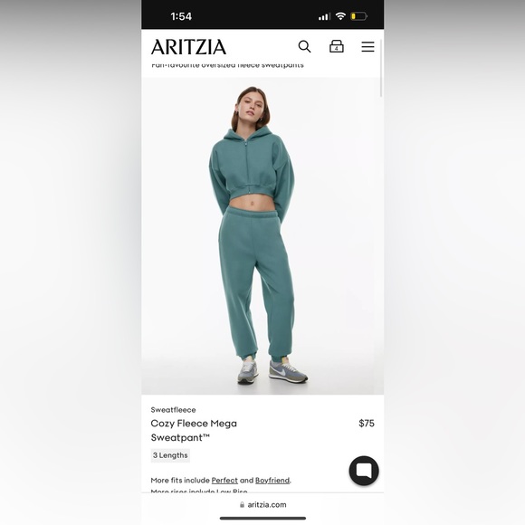 Aritzia Mega Sweatpants!! Light blue, great condition - Picture 2 of 4